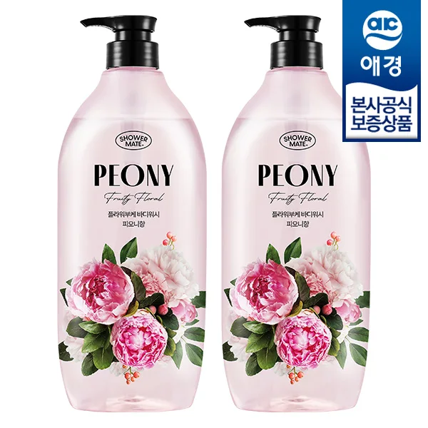 [Aekyung] Shower Mate flower Flower Body Washpio 900ml x 2 pieces