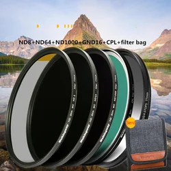 Landscape Photography Filter Set Polarizer CPL Light Reducing Lens ND Gradient Gray Lens GND 40.5 49 62 67 82mm SLR Camera Lens