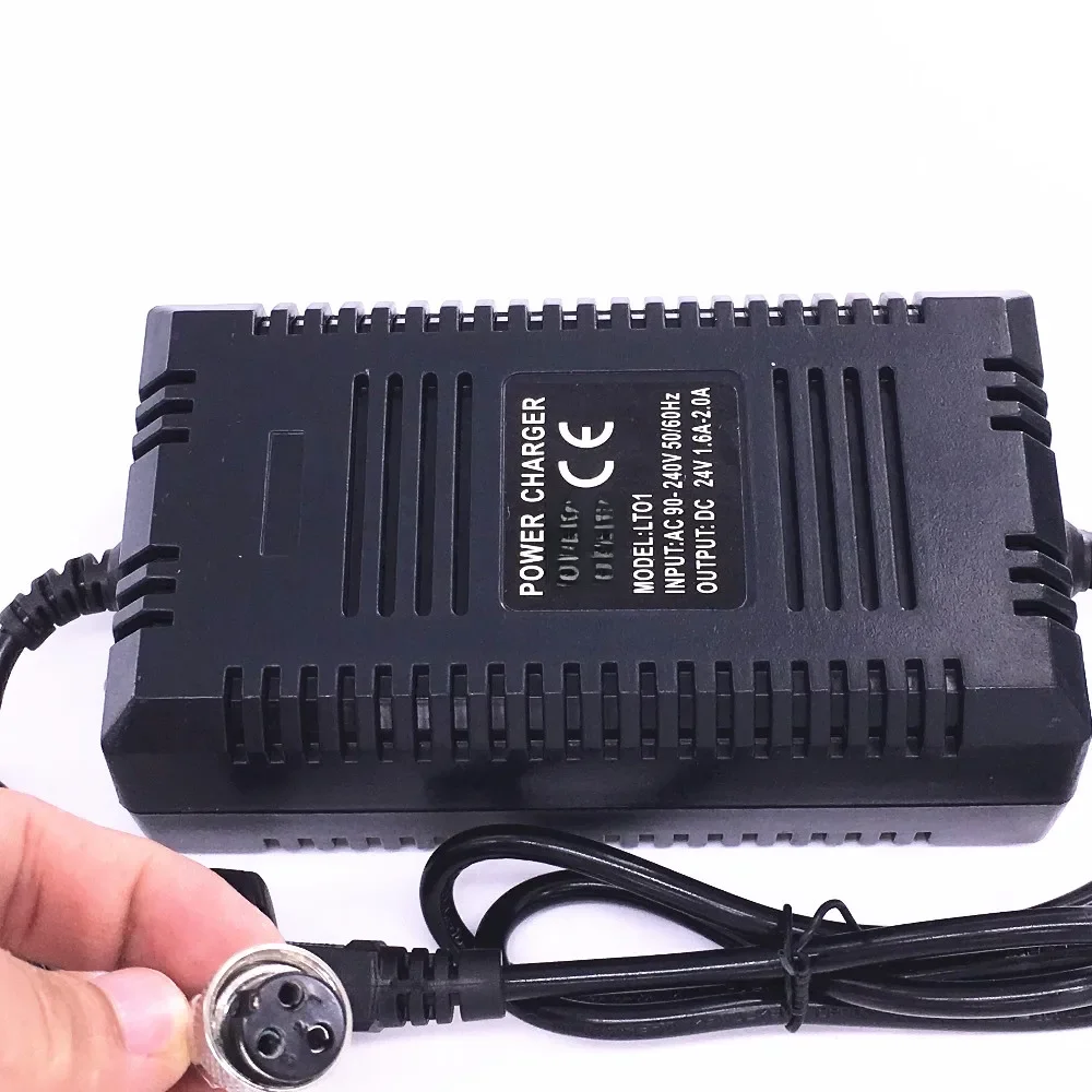 Inteligentna ładowarka EU 24V AGM Żelowa bateria kwasowo-ołowiowa Ładowanie DC27,6V 2A z 3 pinami 12mm Złącze lotnicze — zdjęcie produktu 7