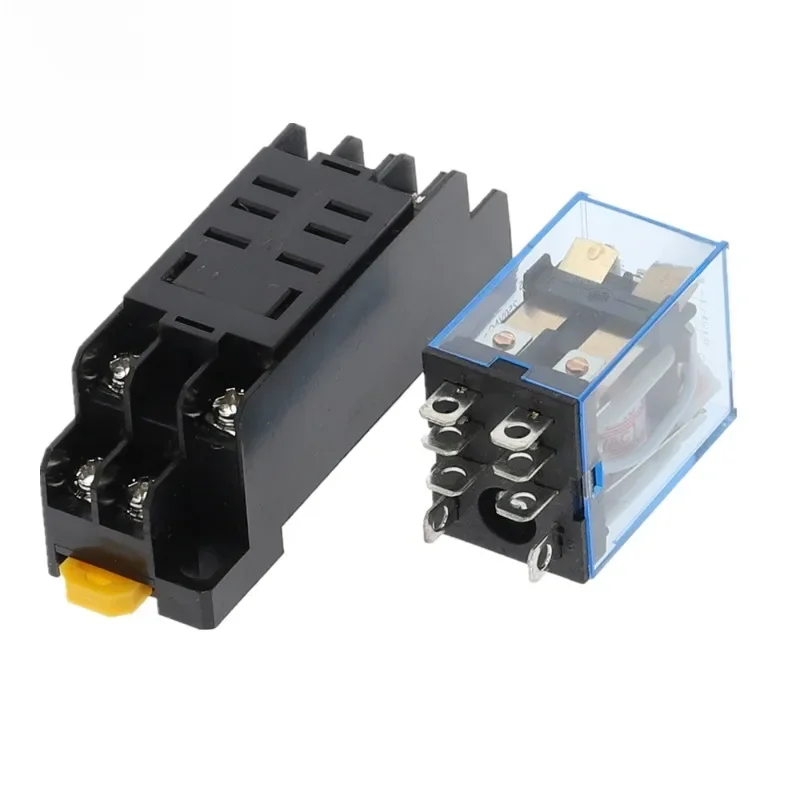 Bobine o relé do poder com base do soquete, DPDT, LY2NJ, HH62P, HHC68A-2Z, 8Pin, 12V, 24V, 36V,