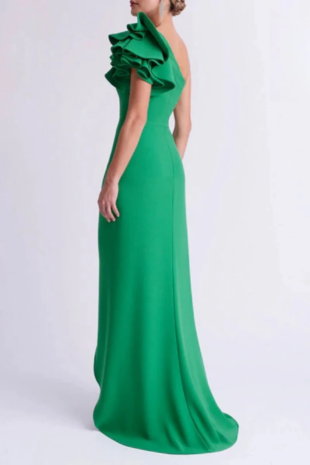 Lena Evening Dresses Woman Elegant Dresses for Women Gala Party Dress Fish Tail Green One Shoulder Satin Long Skirt