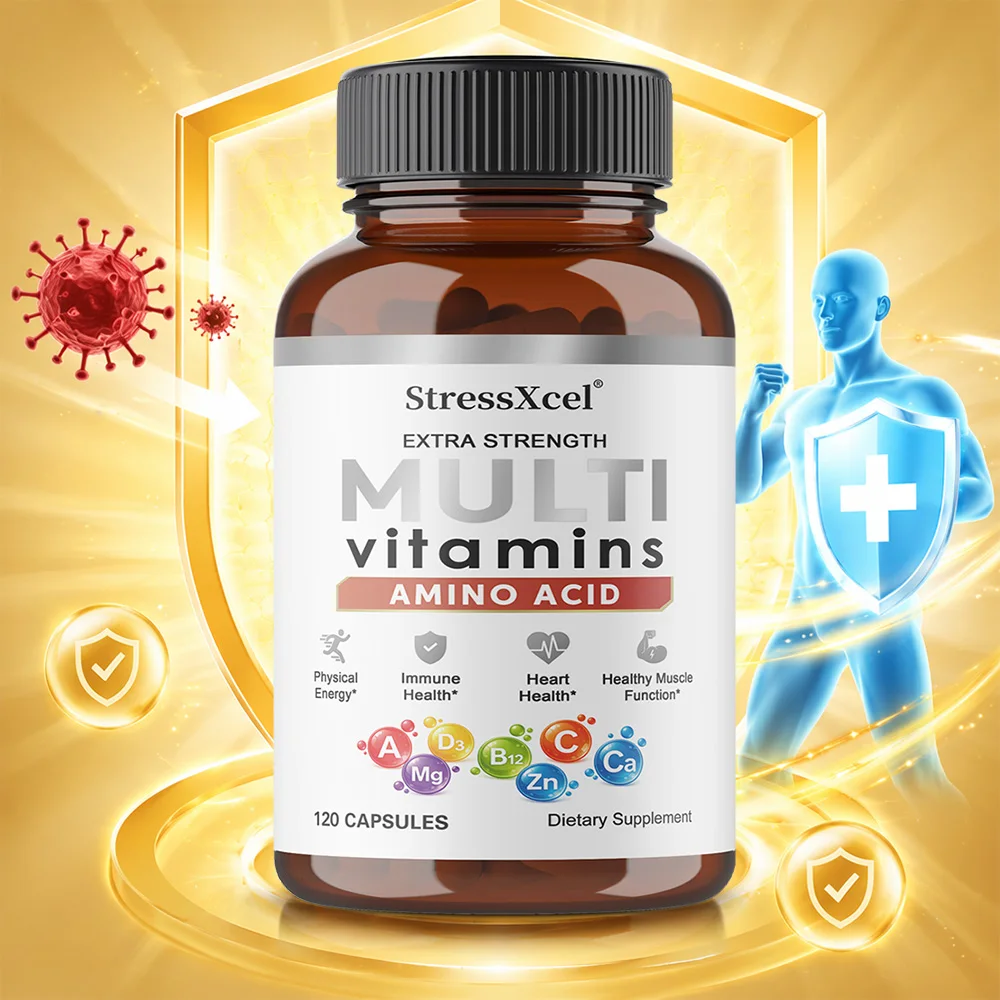 

Multivitamin Capsules - Supports Skin, Heart and Brain Health, Boosts Immunity and Vitality
