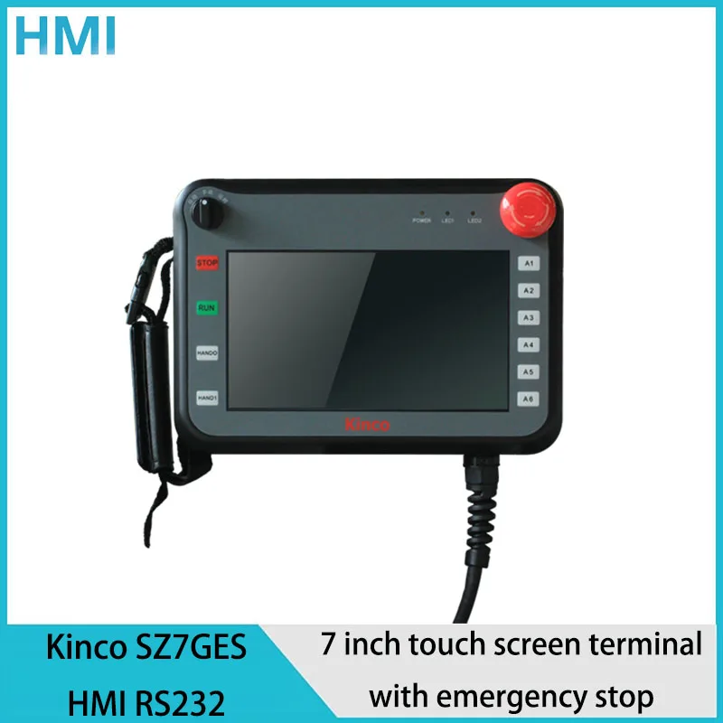 Kinco SZ7GES HMI 7 inch touch screen terminal with emergency stop switch HMI robot handheld terminal SZ7GES for robot control