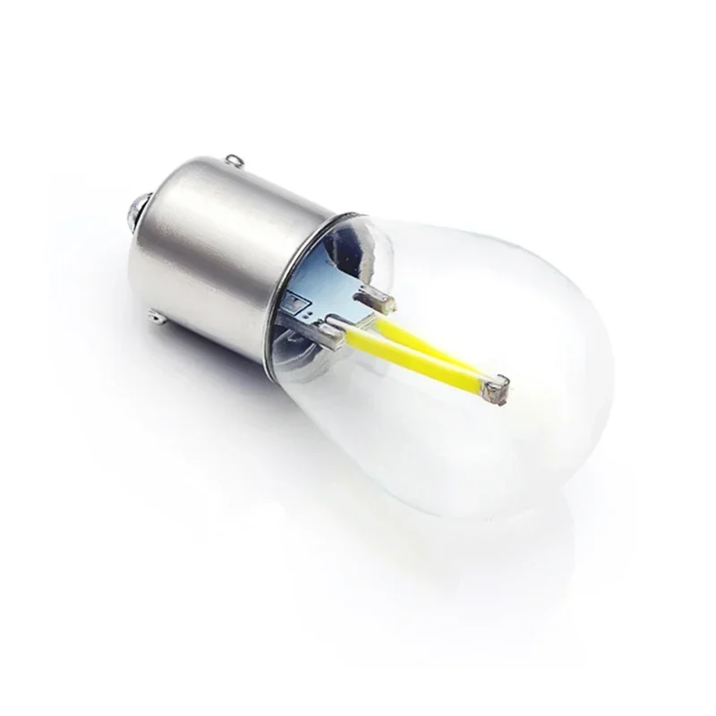 1/4 szt. Żarnik P21W Ba15s 1156 żarówka samochodowa Chip Led S25 instrukcje skrętu do samochodu 12v 24v 6000K — zdjęcie 2