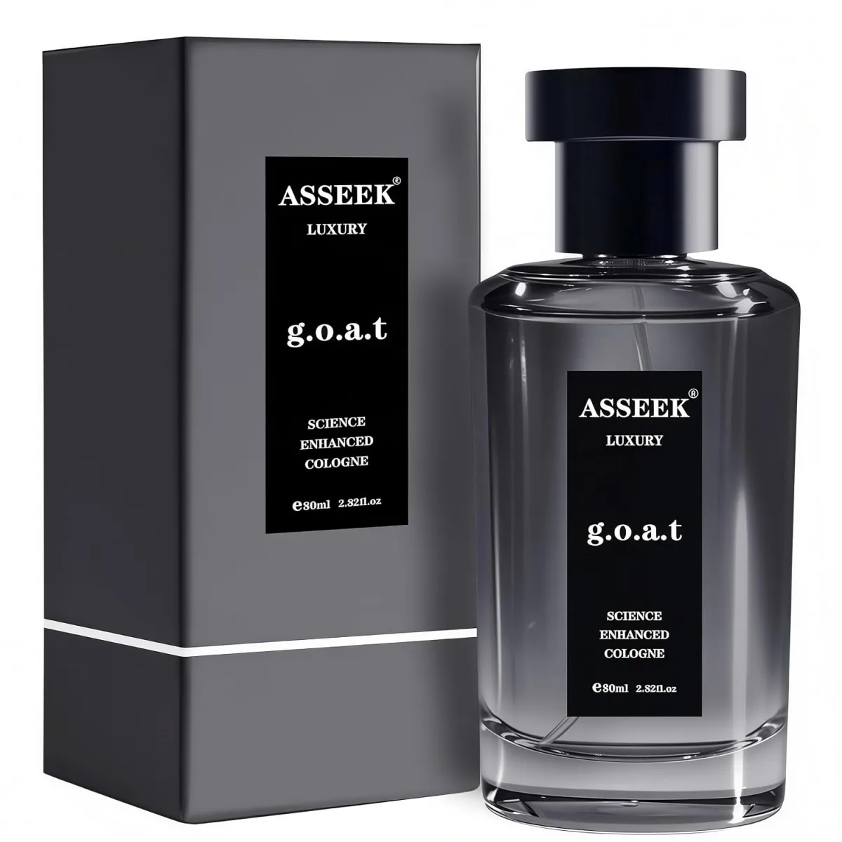 Asseek g.o.a.t Science Enhanced Cologne Men Perfume Fresh Woody Aquatic Scent 80ml 2.82 FL OZ Long Lasting Fragrance Spray For Male