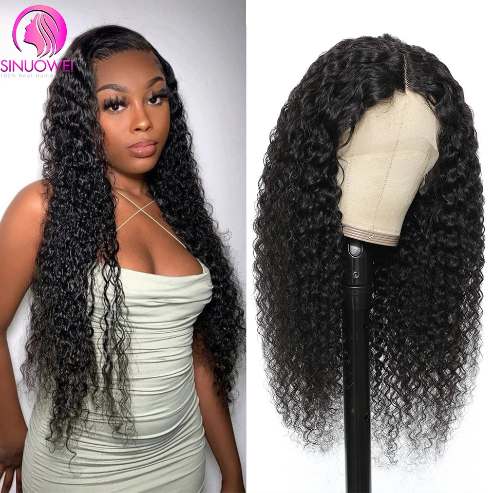 32 Inches 180% Density Water Wave 13x6 Lace Front Wigs For Women Pre Plucked Curly Human Hair Wigs 13x4 Lace Frontal Wigs