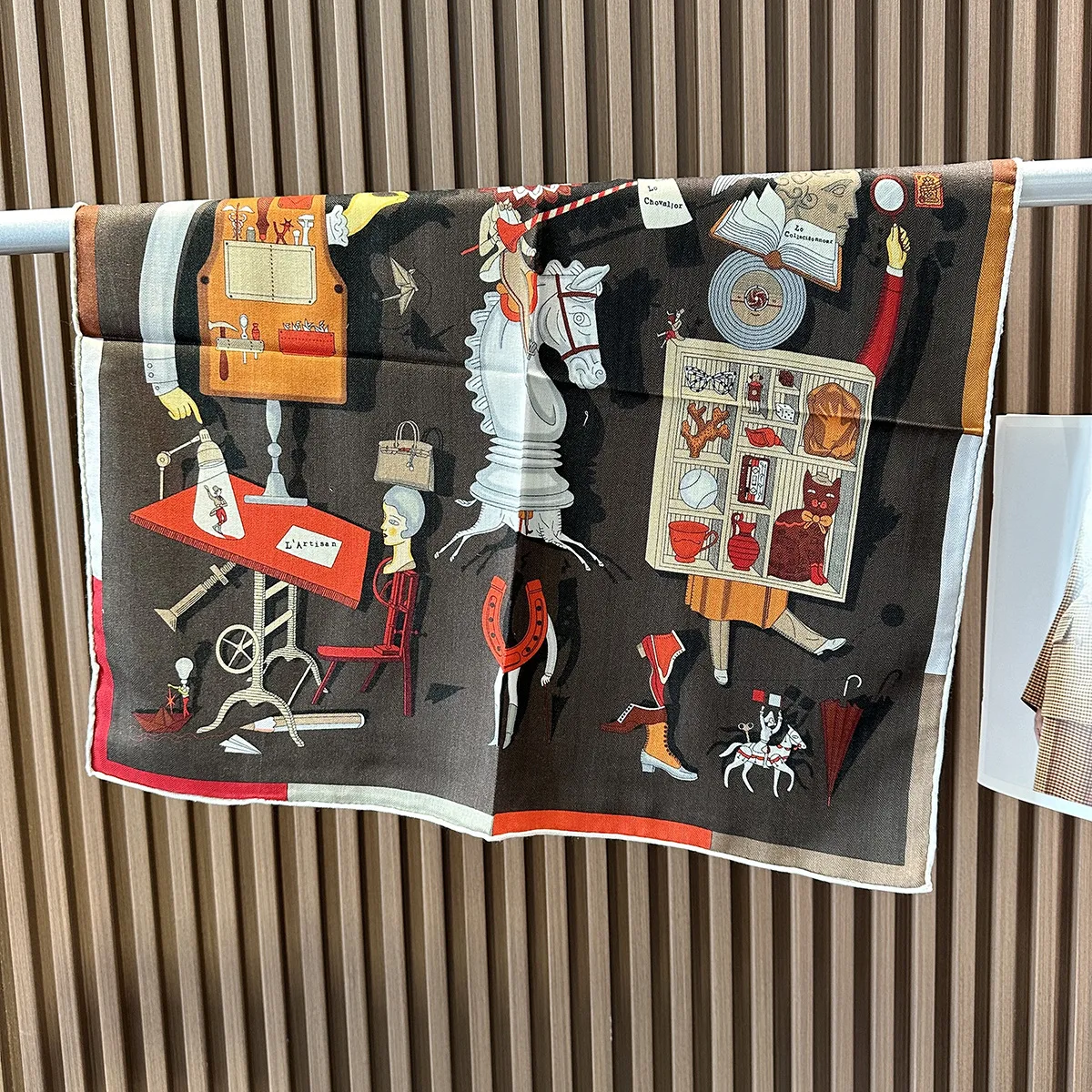 

Small Head Neck Scarf 65CM Edges Rolled Shawls Silk Wool Blend Luxury Designers Scarves Winter Christmas Lover Gift