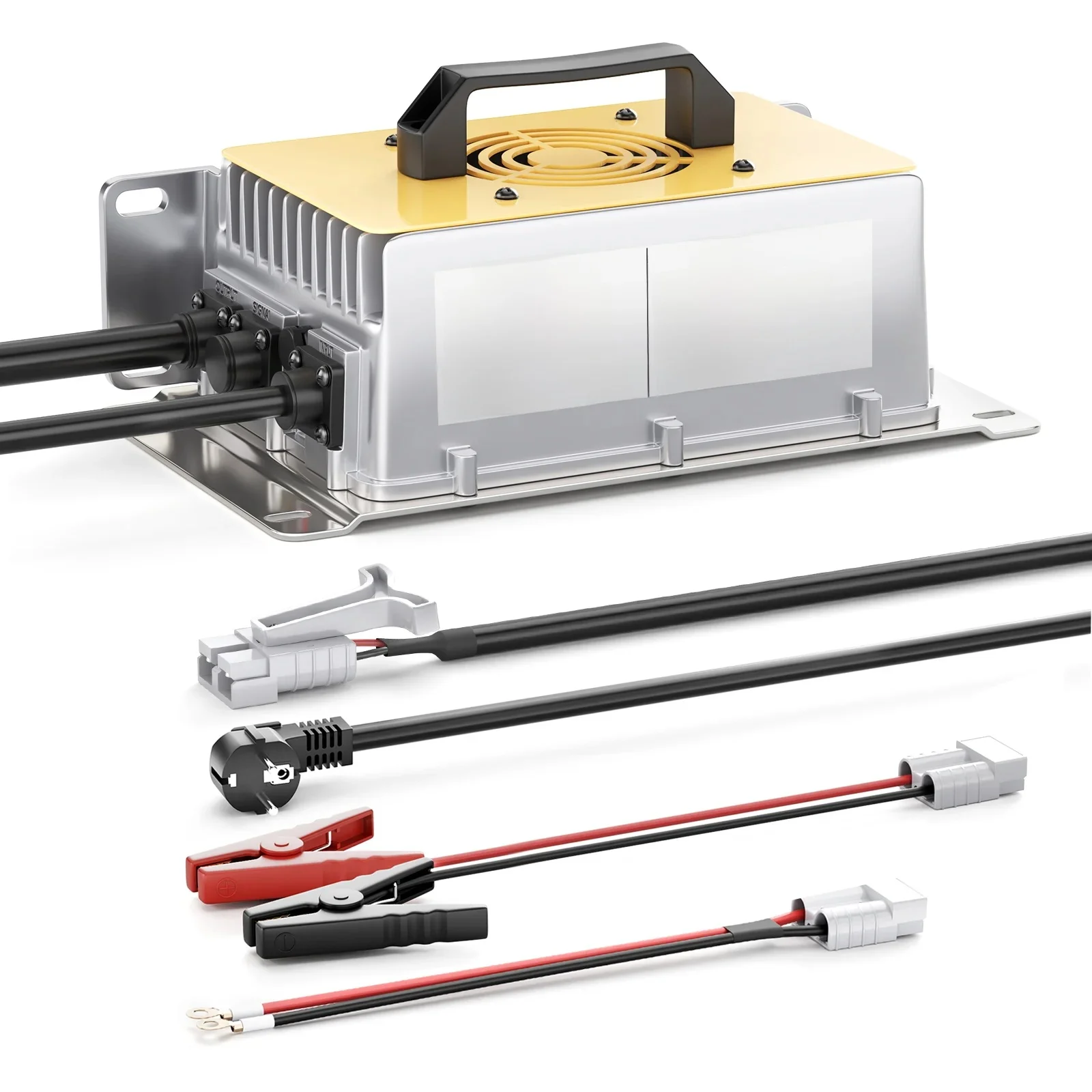 NOEIFEVO 48V (51,2V) 30A lithium LiFePO4-batterijlader, IP65 waterdicht, 0V BMS geactiveerd, 58,4V snellader voor 16S-batterij - afbeelding 2