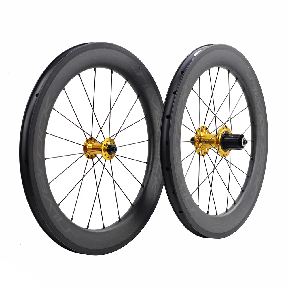 SILVEROCK SR50C Carbon Wheels 20in 451 406 Rim Caliper V Brake for Minivelo P8 P18 Tern N8 Folding Bike 20in Bicycle Wheelset