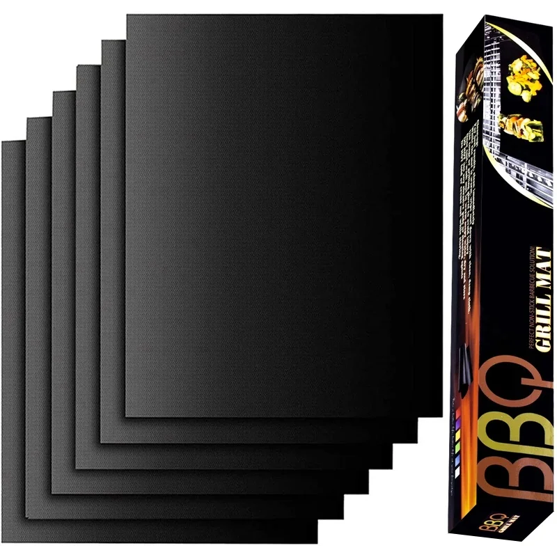 Tapis de Barbecue antiadhésif 60x40cm, tapis de cuisson, outil de Barbecue, feuille de cuisson, résistance à la chaleur, outil de cuisine facile à nettoyer