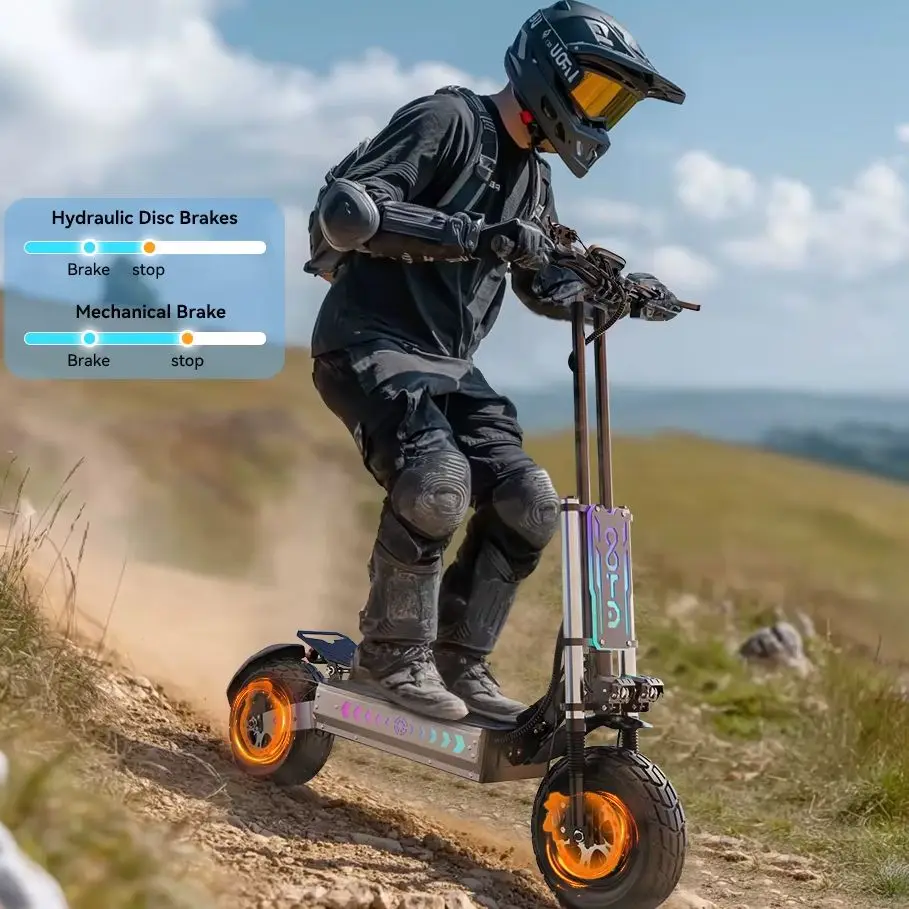 Scooter électrique adulte pliable OOTD T90, e-scooter trottinette électrique 4200 W, planche à roulettes 60V 31,2 Ah, 100 km