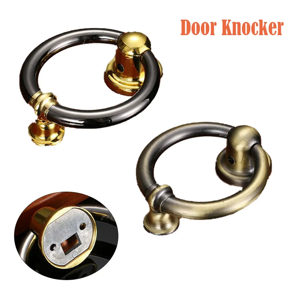 Retro European Simple Door Knocker Luxury Door Knock Ring Handle  Zinc Alloy Knock Ring Door Knob Furniture Handles Hardware