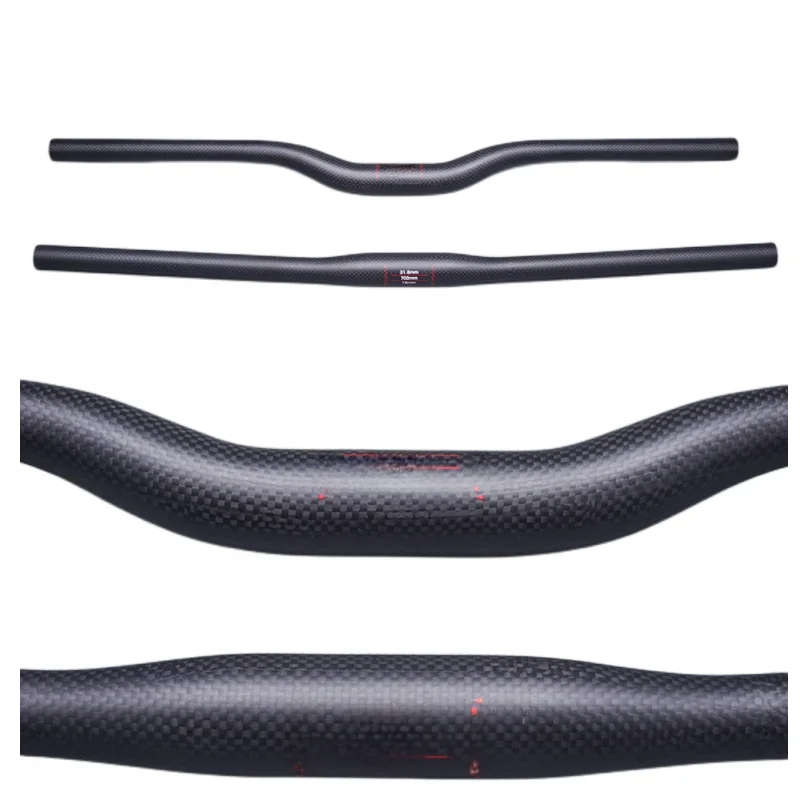 AliExpress FCFB no logo matt carbon handlebar MTB bicycle flat rise  handlebar  31.8*600-760mm cycling parts