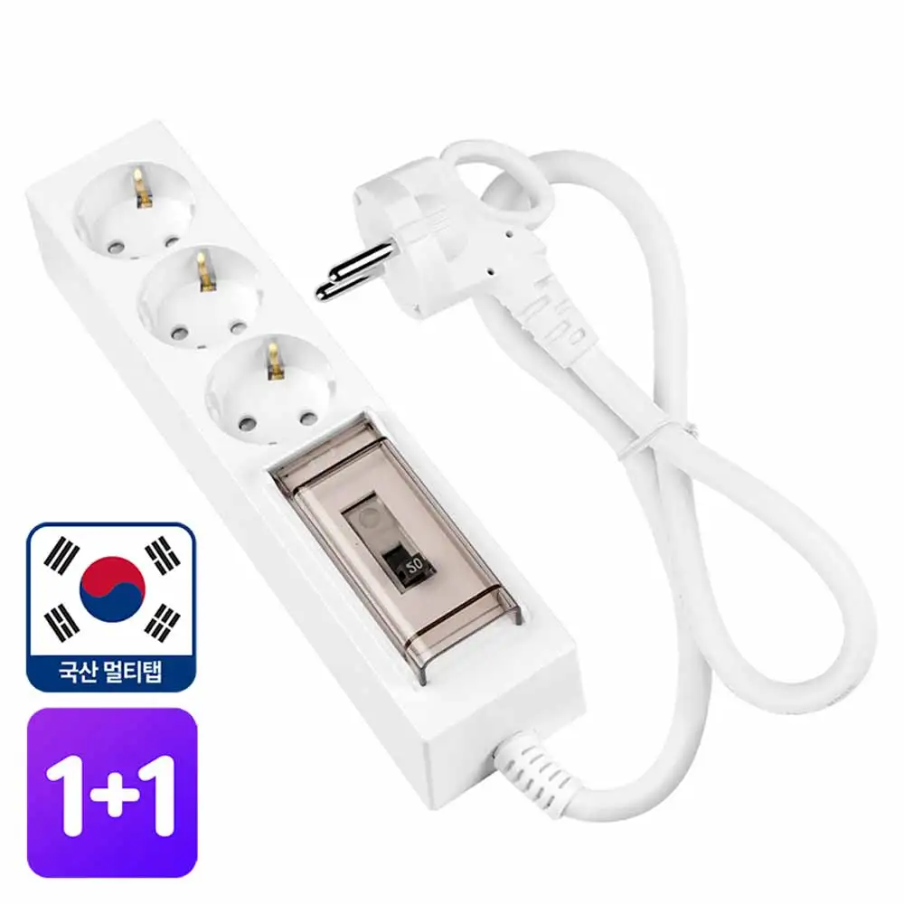 1+1 Domestic 4000w High Capacity Safety 3-Outlets 0.7m