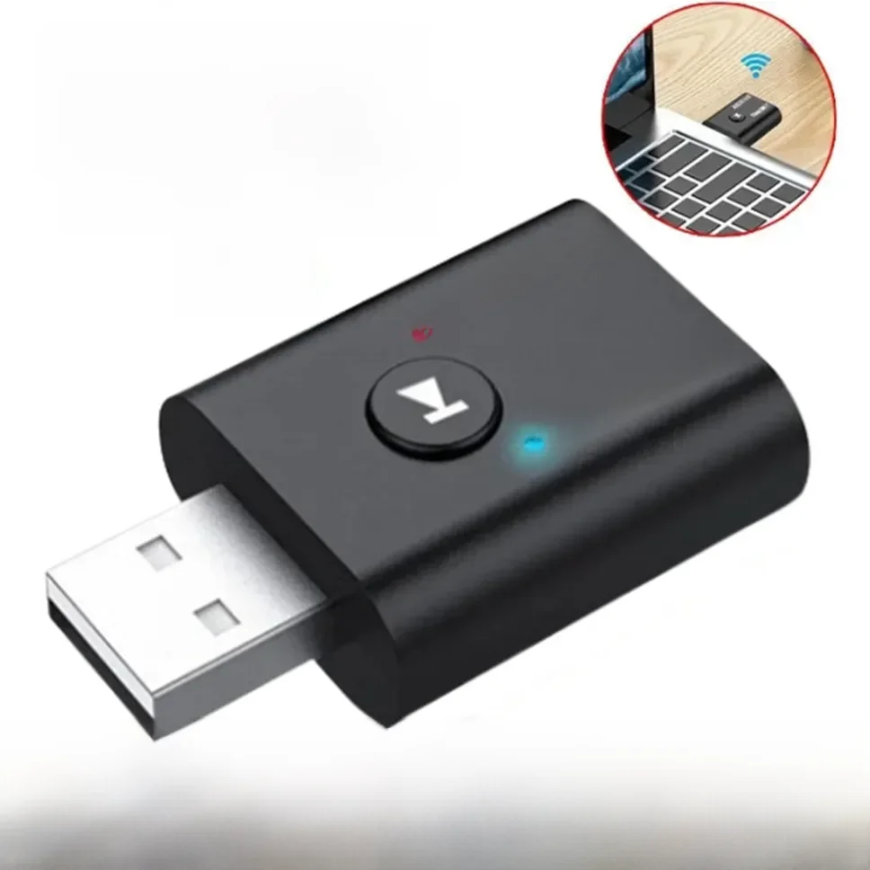 Adapter USB Bluetooth 2 w 1 5.0 Nadajnik Bluetooth do komputera TV Laptop Głośnik Adapter zestawu słuchawkowego Bezprzewodowy odbiornik Bluetooth — zdjęcie 2