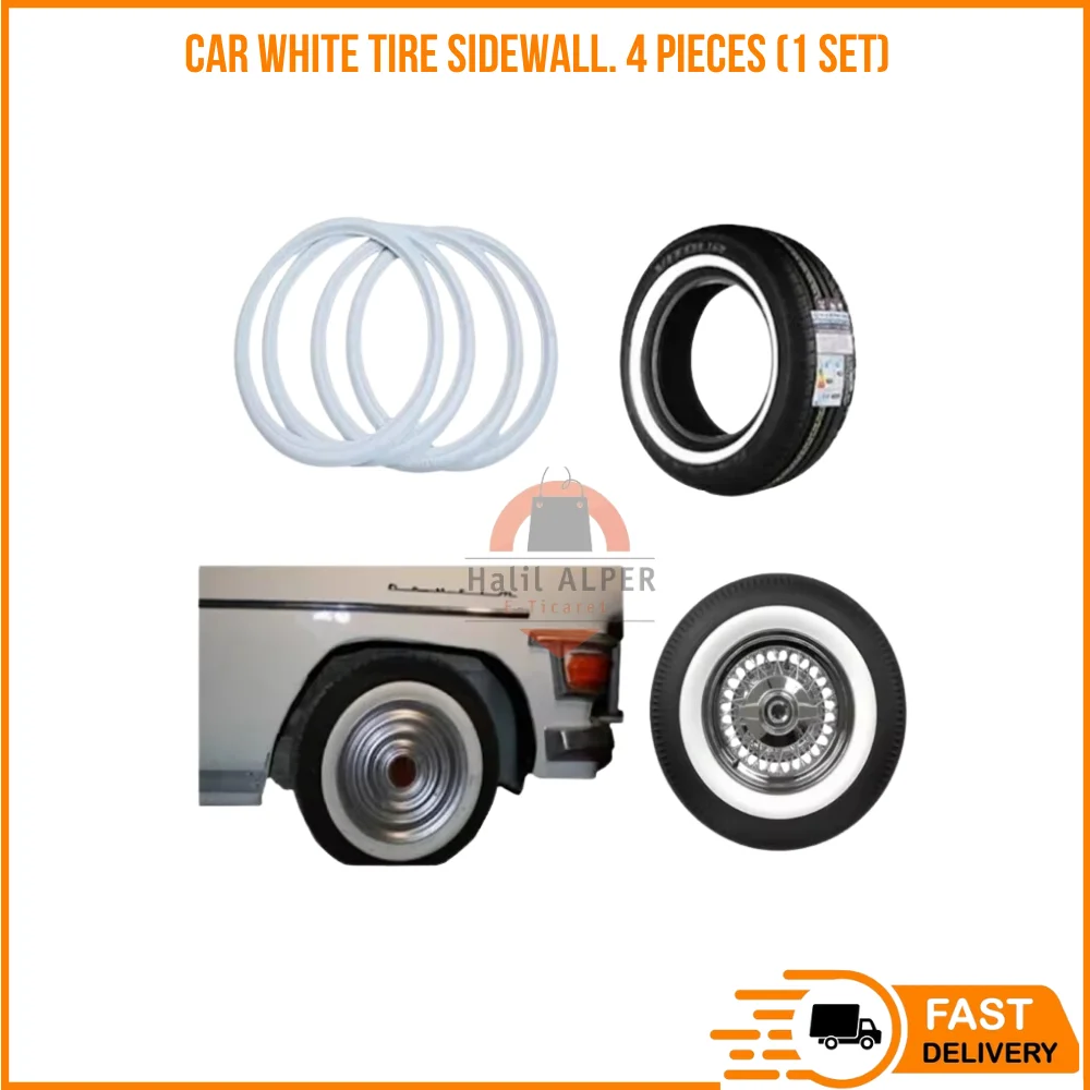 For Car White tire. 4 pieces (1 set) universal. Rim 12 \'13\' 14 \'15\' 16 \'17.5\' A quality affordable price