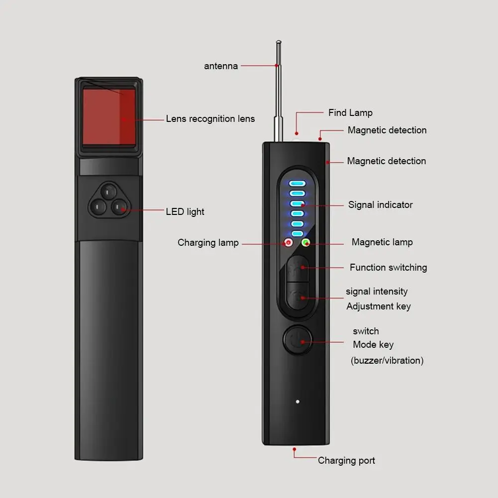 X13 Detector antiespionaje y escucha, antimonitoreo, detectores de señal inteligentes, cámara, Monitor de escaneo de posicionamiento de coche GPS