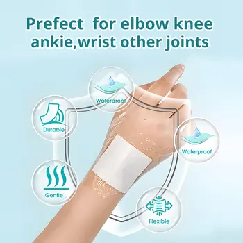 10/20 pezzi di medicazioni sterili impermeabili per ferite, barriera trasparente per la copertura delle ferite, cerotti emostatici, kit di pronto soccorso per casa e esterni 10 best sales garza emostatica - №9