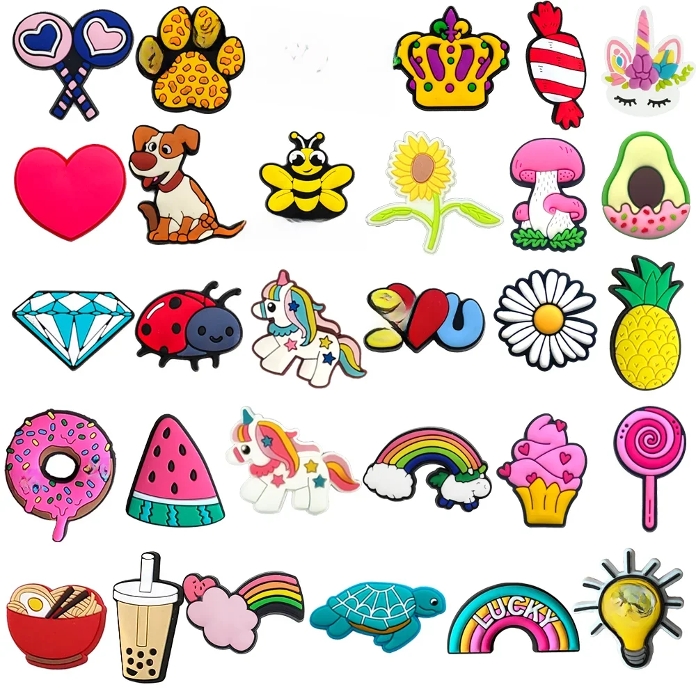 Breloques de chaussures en PVC, 1 pièce, cadeau de noël, accessoires de chaussures pour enfants, épingles pastèque pour filles et femmes, sandales, décoration à boucle