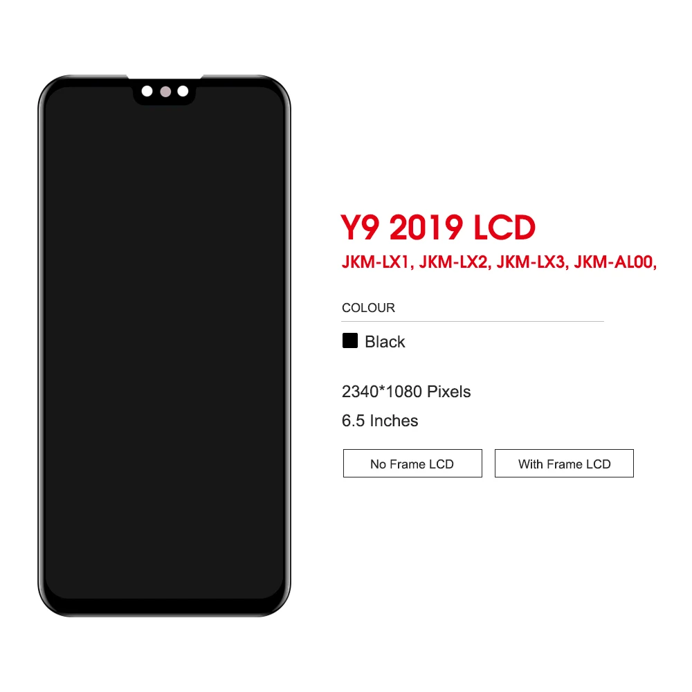 6.5 inch LCD with Frame Replacement for HUAWEI Y9 2019 / Enjoy 9 Plus Display Touch Screen Digitizer Assembly Repair Parts