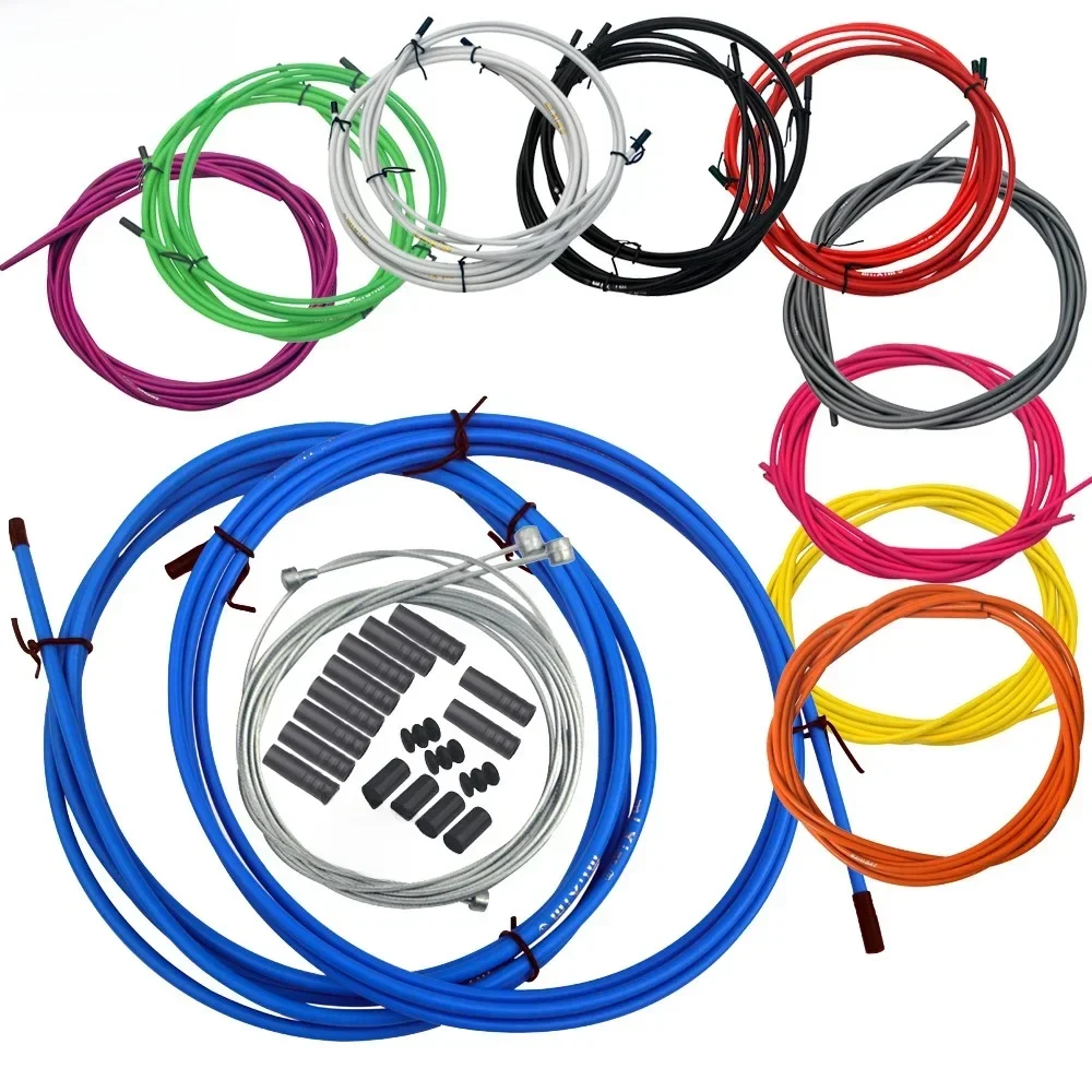 AliExpress mi Xim New Bicycle Shifters Derailleur Brake Cable 4mm/5mm MTB Road Bike Shift and Brake Cable Set Housing Bike Parts