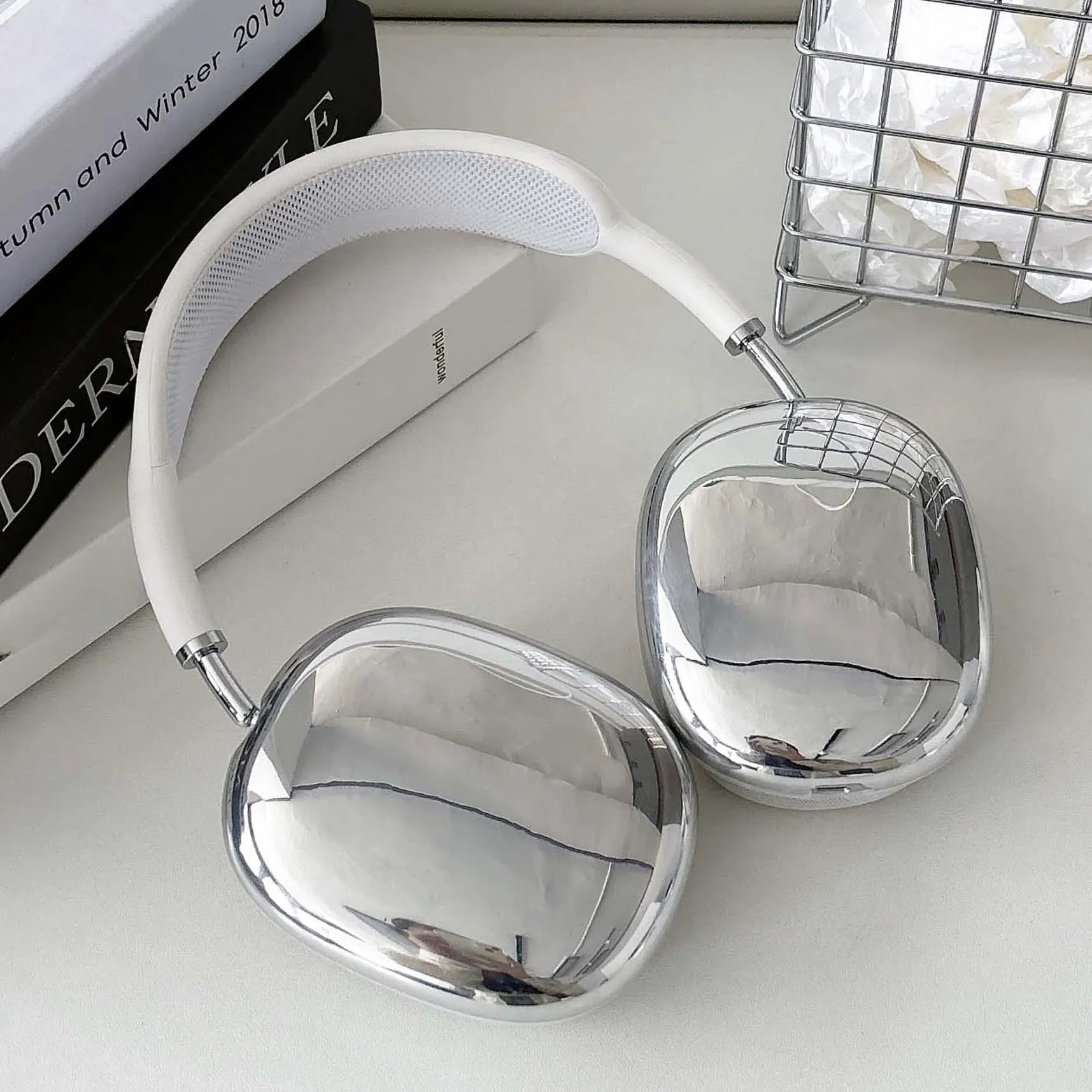 Étui pour écouteurs jane, couleurs argentées haut de gamme, housse pour écouteurs, capa pour apple airpods max airpodmax fundas