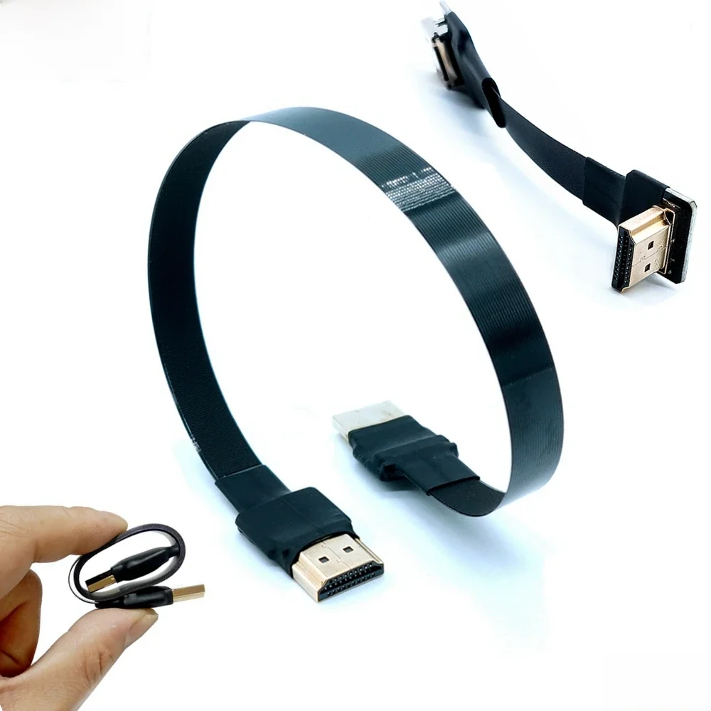 Adaptateur FPV HD à 90 degrés, manchon en silicone de 5cm pour protéger le ruban FPC, espacement des câbles HDTV plats, connecteur à 20 broches