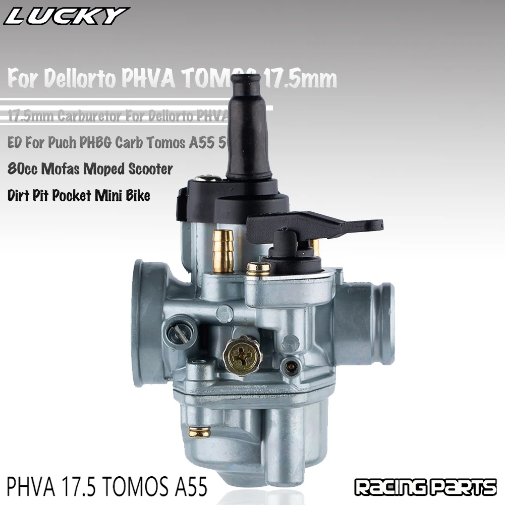 Motocross 17.5mm Carburetor For Dellorto PHVA TOMOS A55 50cc 80cc