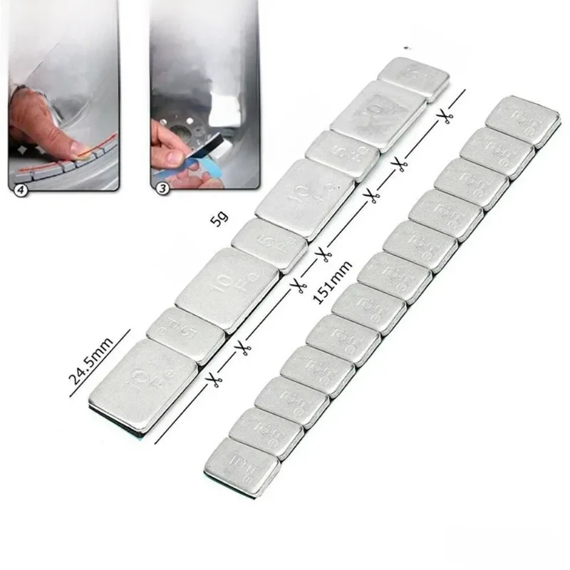 Poids d'équilibre de roue 60g, poids d'équilibre de pneu de roue en fer adhésif pour voitures moto équilibreur de roue équilibreur de pneu