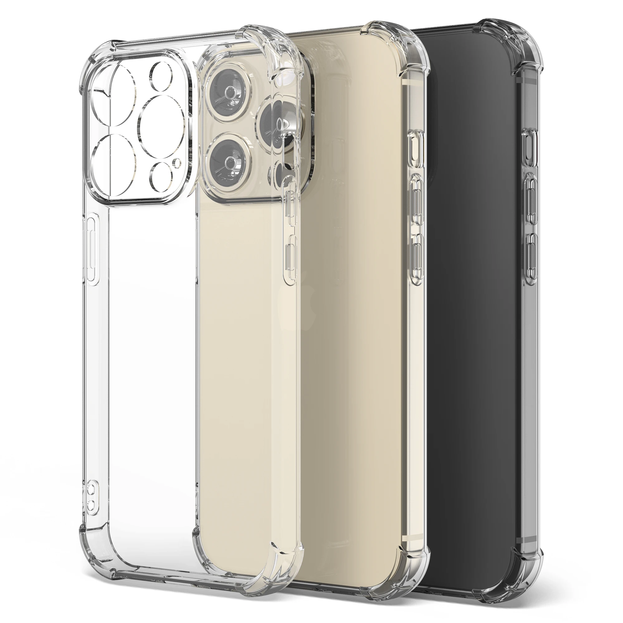 1 + 1 + 1 iPhone 16 15 14 13 12 11 7 8 Plus pro Promax Mini Electric Transparent Bumper cell phone Case