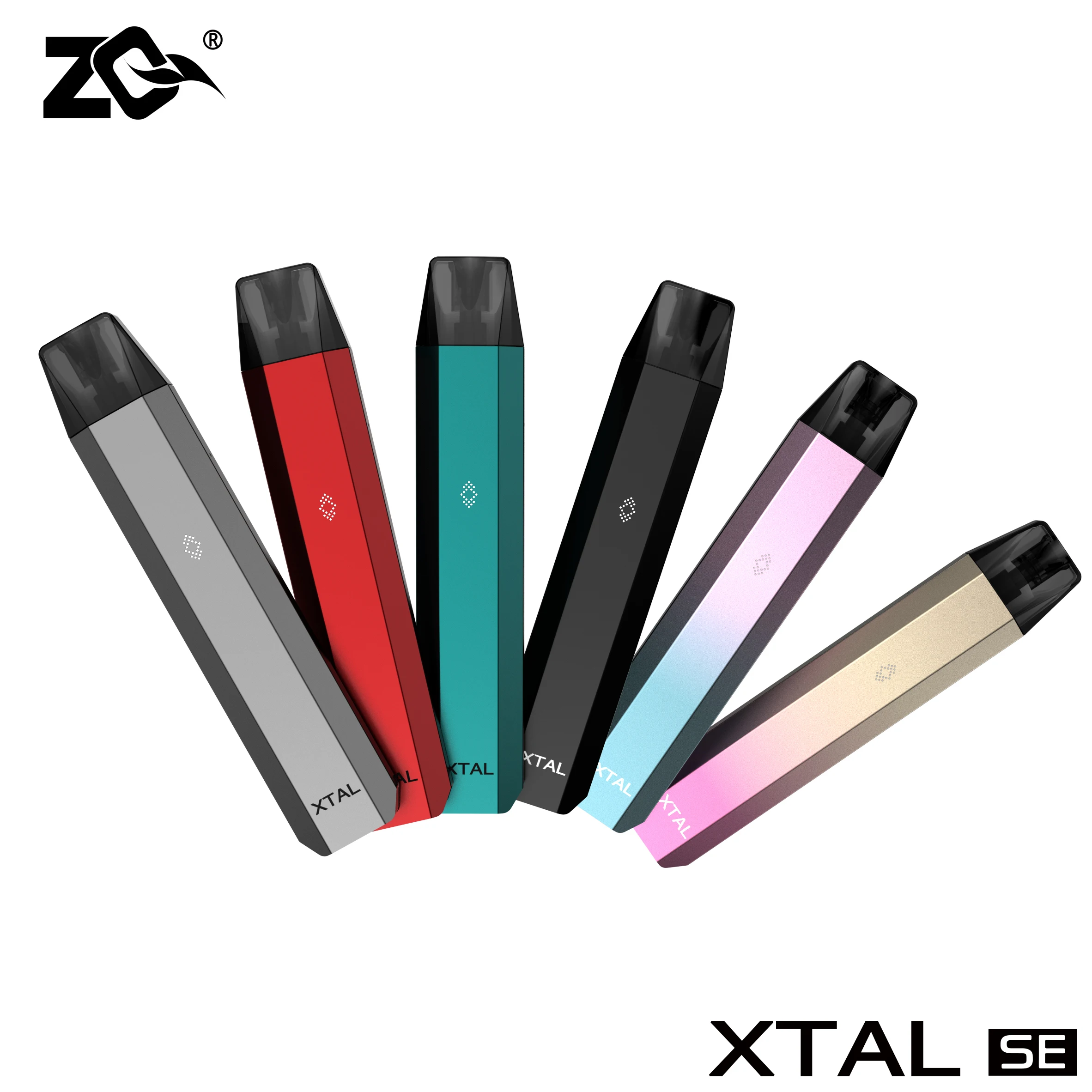 High Quality ZQ Xtal SE Kit E Cigarette Vaper Kit Built-in Battery 520mah 1.8ml Replaceable Pod 0.8ohm 1.0ohm 1.2ohm Xtal Pods