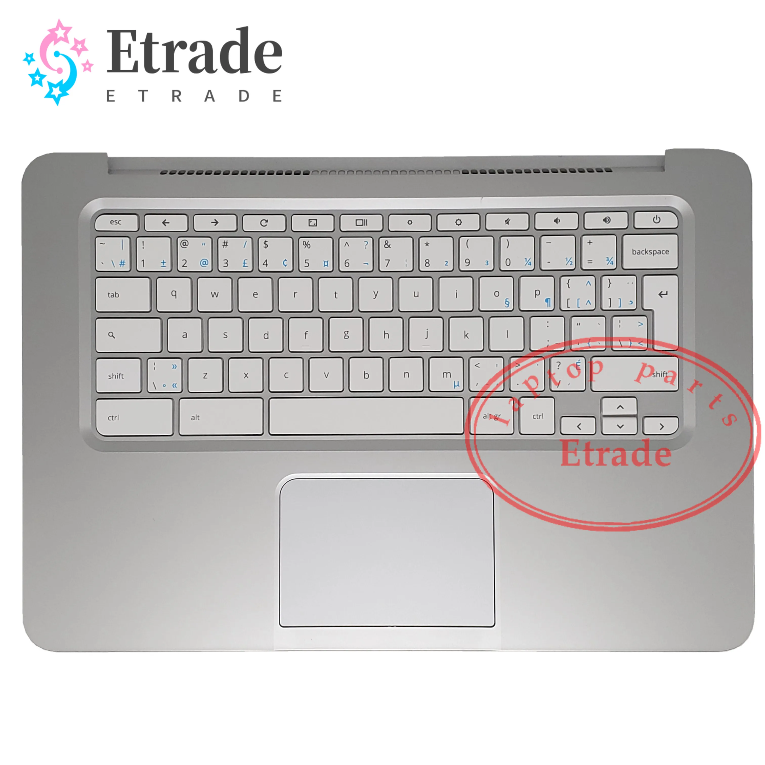 New Original For HP Chromebook 14 G114-Q Palmrest Touchpad W/(EN/ FR CAN) Keyboard 743681-DB1 EAY01003020 740172-001