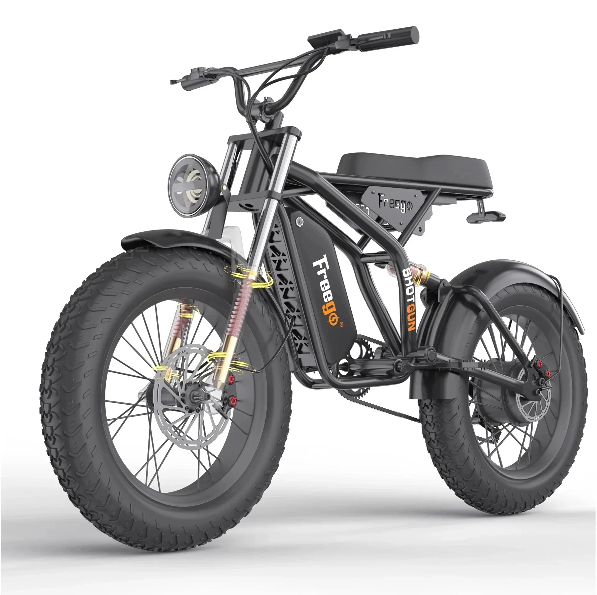 Fat Tire Electric Bike 48V 22.5AH 1400W High Power Fat Tire Electric Bicycle Full Suspension Mountain Electric Bike