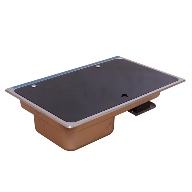 เตาแก๊สอเนกประสงค์สำหรับตั้งแคมป์ในรถบ้าน พร้อมฝาปิดกันฝุ่น ทำจากสแตนเลส พกพาสะดวก เหมาะสำหรับเรือ รถบ้าน ครัวกลางแจ้ง และการเดินทาง