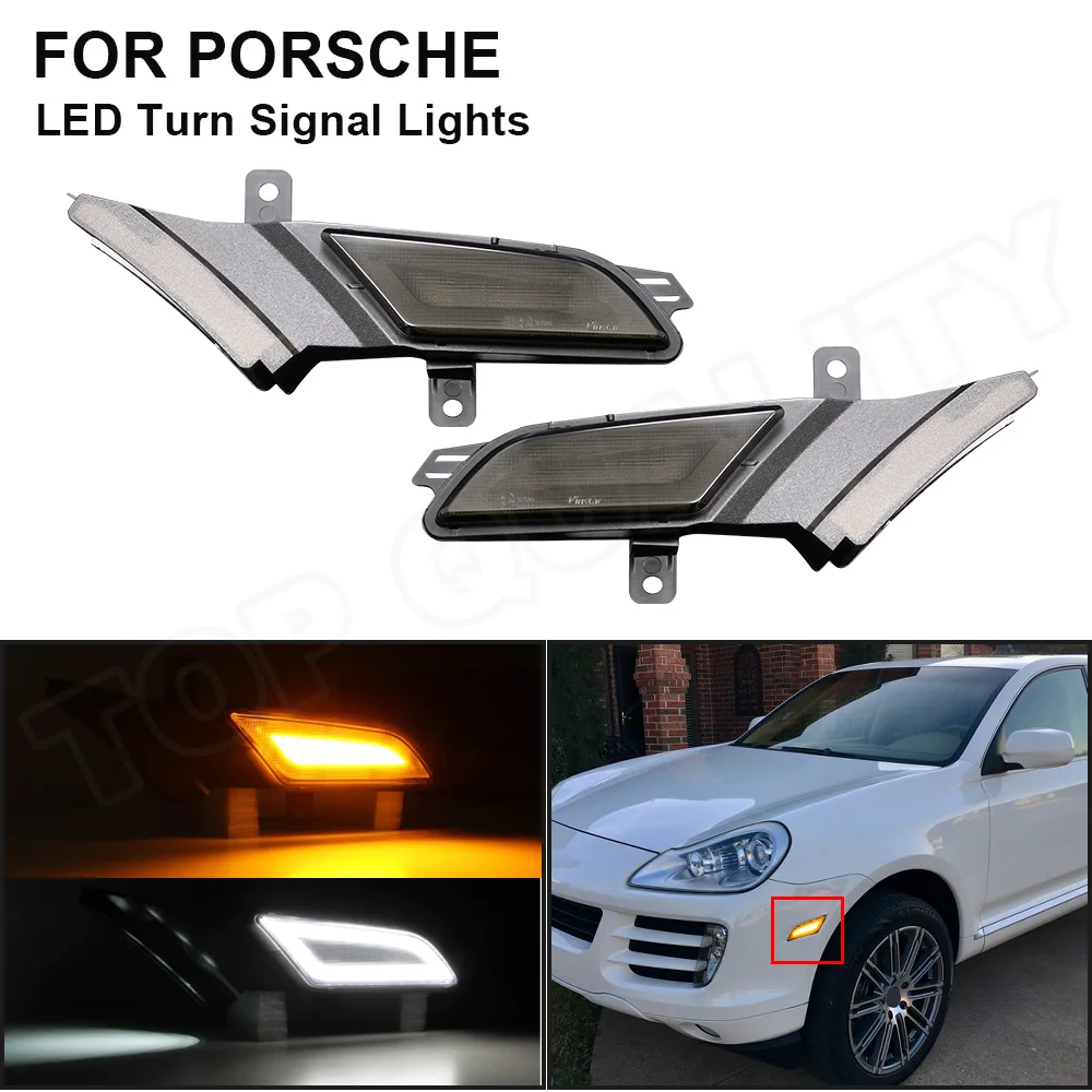 

For Porsche Cayenne 957 2007-2010 Dynamic LED Side Marker Light Turn Signal Blinker Indicator With Position Lamp OEM 95563103510