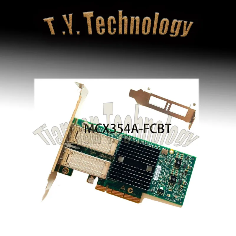 Placa de rede QSFP de porta dupla Mellanox MCX354A-FCBT FDR InfiniBand + 40GigE