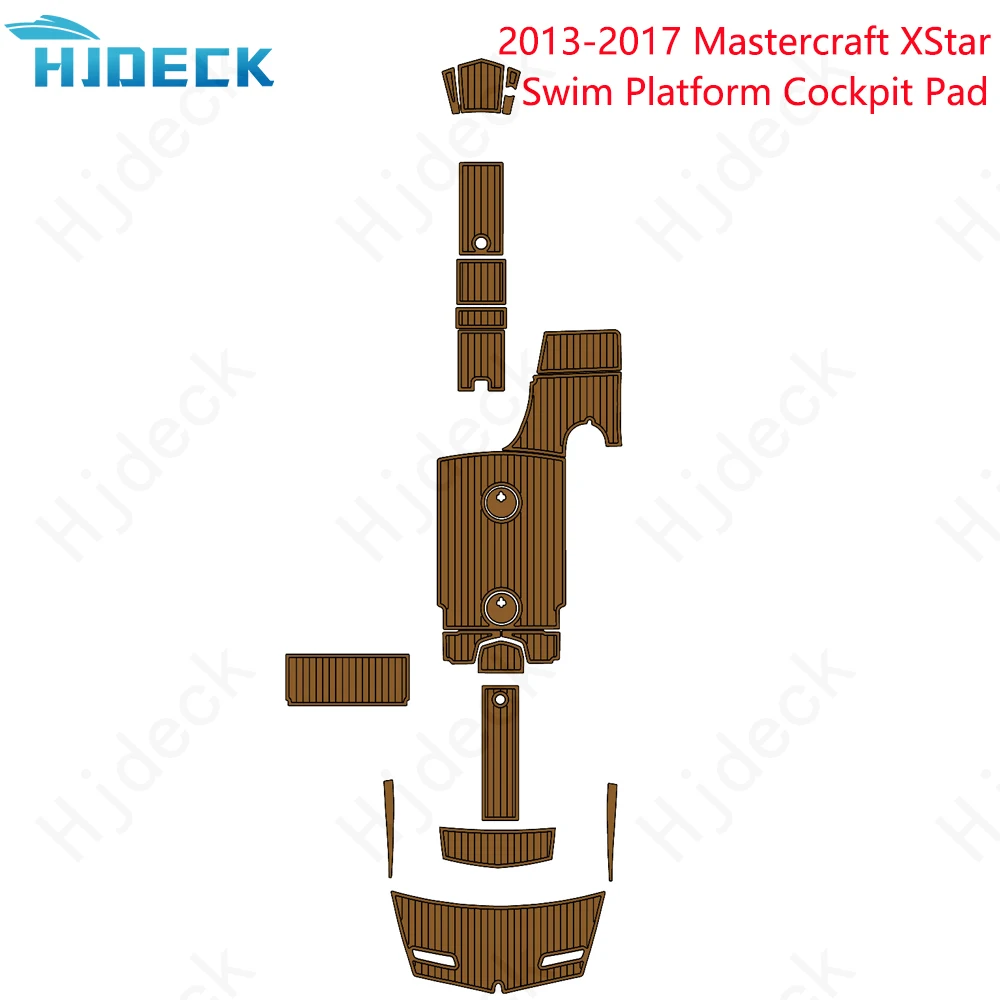 

2013-2017 Mastercraft XStar Swim Platform Mat Boat EVA Foam Teak Deck Floor Pad Brown