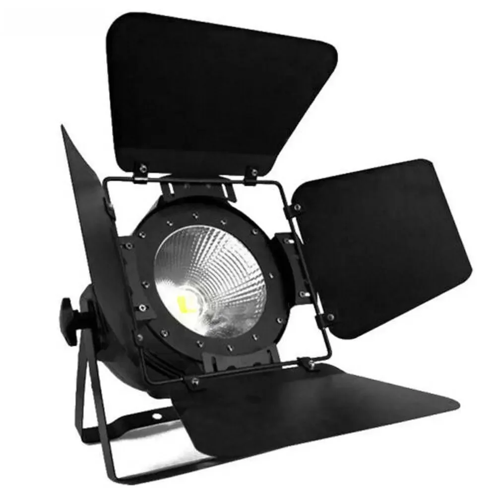 SHEHDS-Lumière COB 2 en 1 avec Porte de Grange pour ixde Mariage, Éclairage de Scène de Restaurant et de Théâtre, Blanc Chaud et Froid, 200W