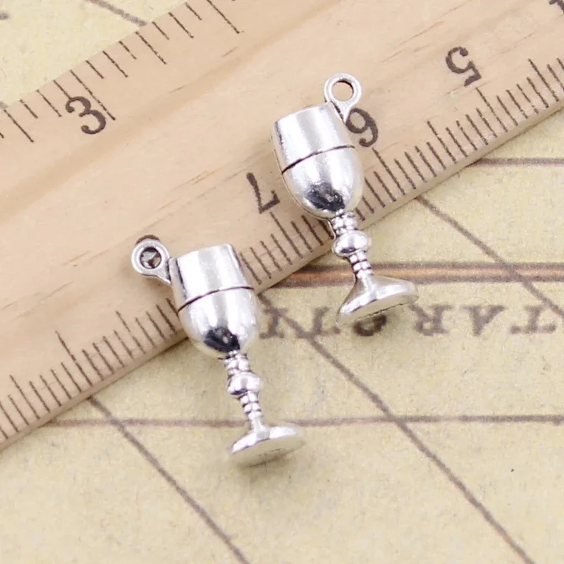 20szt Charms kieliszek do wina 20x7x5mm tybetański brąz srebrny kolor zawieszki antyczne tworzenia biżuterii DIY Handmade Craft — zdjęcie 2