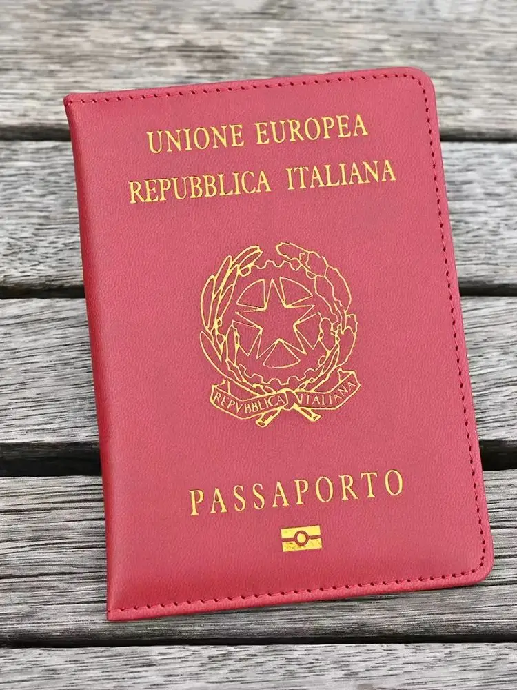 Wysokiej jakości włoska okładka na paszport dla kobiet, etui na paszport podróżny, czarna okładka ze skóry PU na paszport, etui na paszport podróżny. — zdjęcie 2