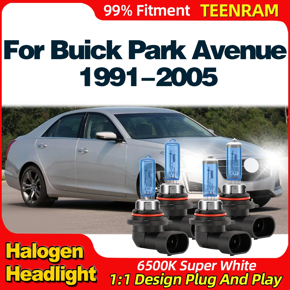 

24000LM Halogen Headlight Bulb 12V High Low Beam Auto Headlamps 6500K For Buick Park Avenue 1991-2000 2001 2002 2003 2004 2005