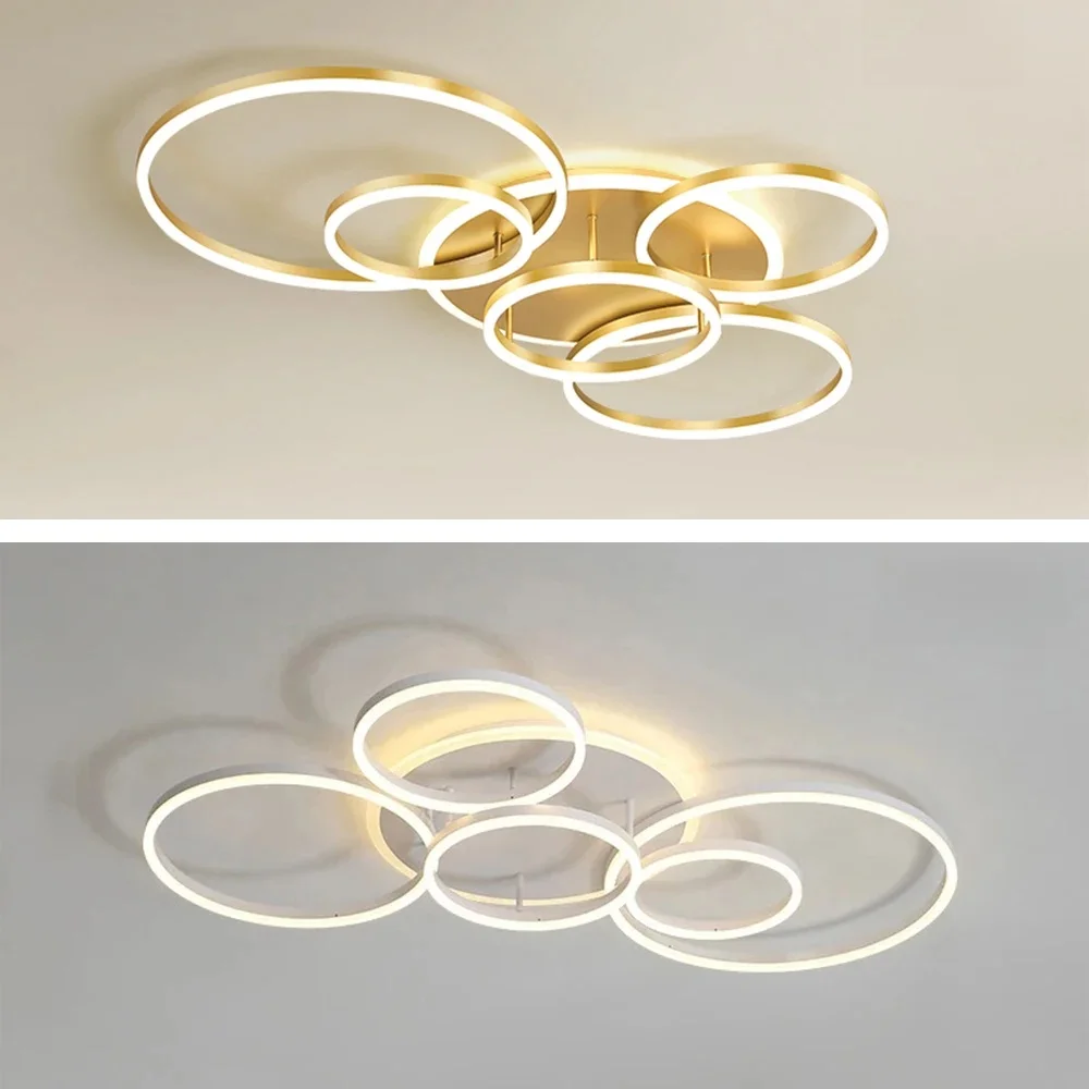 Moderne LED-plafondkroonluchter Verlichting voor thuis Woonkamer Studeerkamer Slaapkamer Dimbare plafondlamp Binnenverlichting decoratie Lampen - afbeelding 2