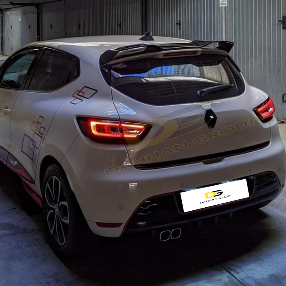 Alerón de techo trasero estilo Renault Clio 4 2012 - 2019 RS, Kit de plástico ABS de alta calidad, en bruto o pintado