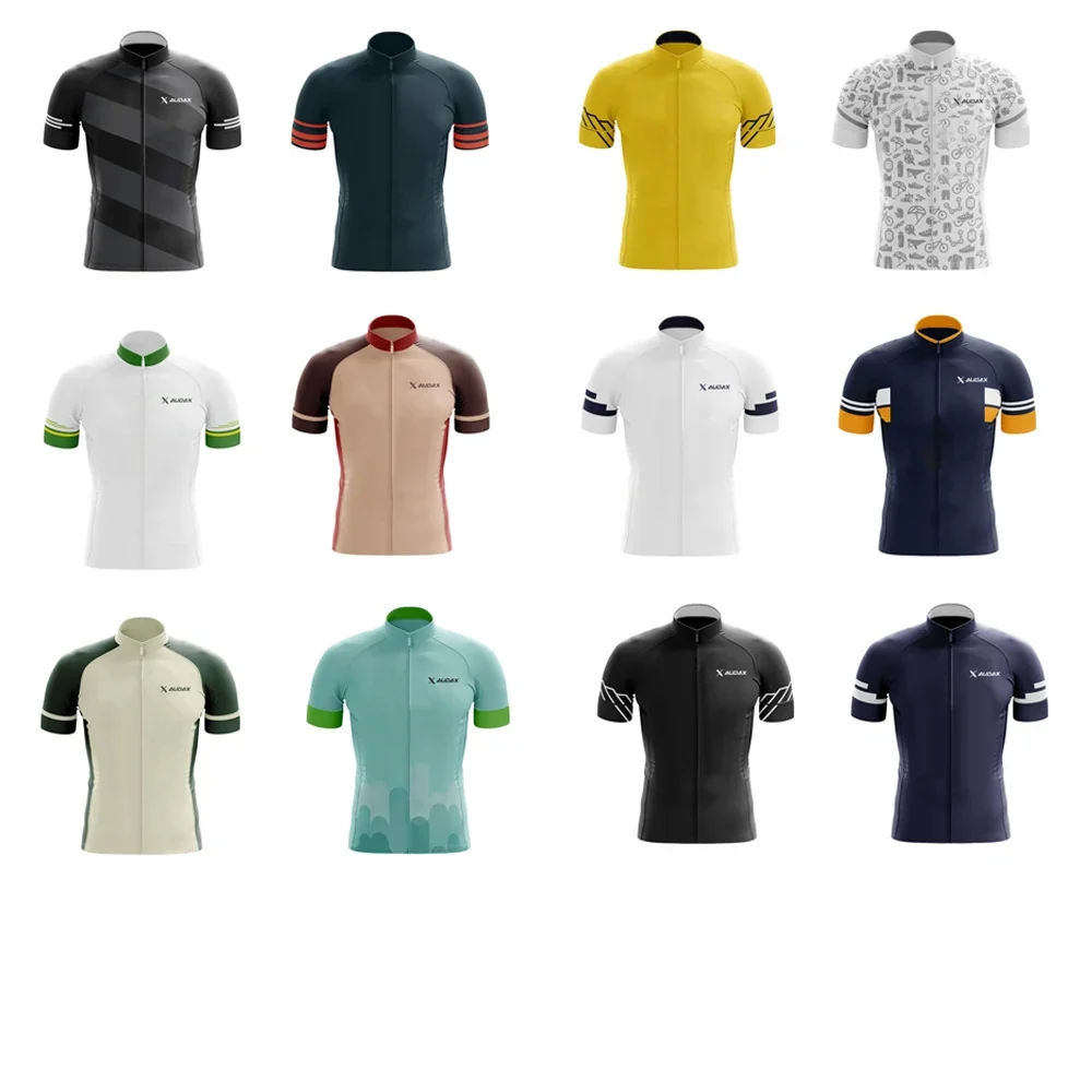 AliExpress AUDAX cycling short sleeved jersey, quick drying, sweat wicking and breathable top, bicycle sports shirt, mountain bike suit