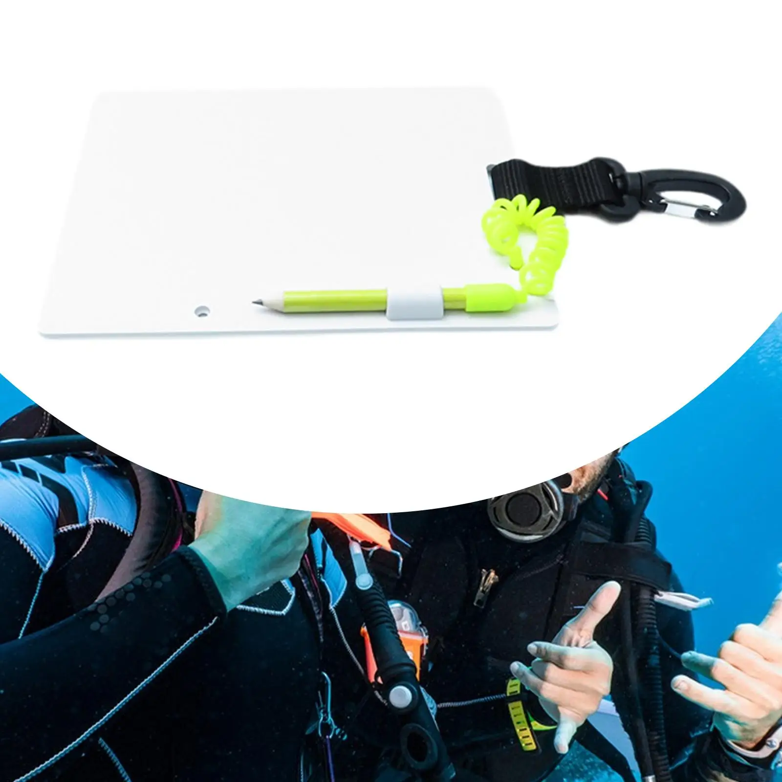 Dive Accessory Diving Wrist Writing Slate Underwater Adjustable Write Slate with Pencil Dive Accessory Diving Slate with Pencil
