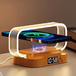 LED Night Light Wireless Charger Stand Table Desk Lamp Mobile Phone Holder Fast Charging Station Dock For iPhone Samsung Xiaomi