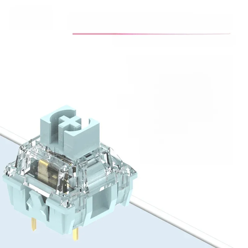 TTC Silent Bluish White Switch Mechanical Keyboard Mute Tactile 3 Pin 42 gf Dual Gold Plated Spring SMD RGB Double Mute Switches