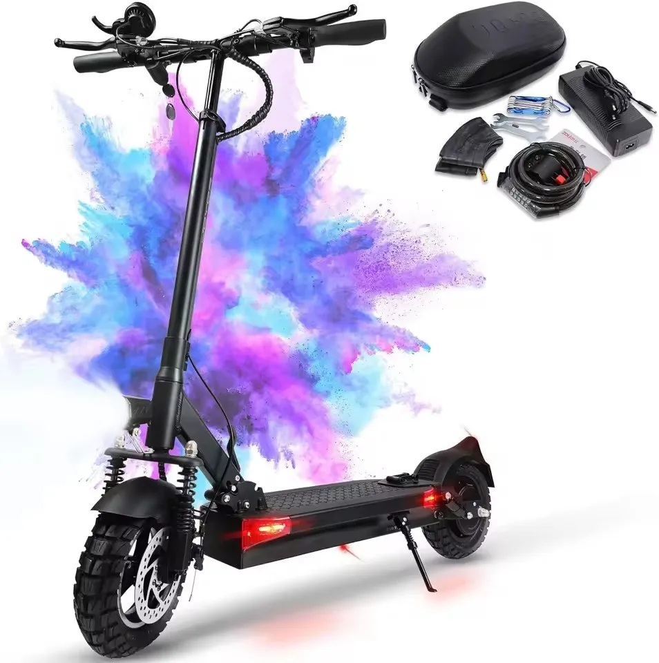 Y6S Adult Electric Scooter - 500W rated 800W Max 48V 18Ah Professional Electric Scooter for Work 10 Inch Tyre Shock Absorption