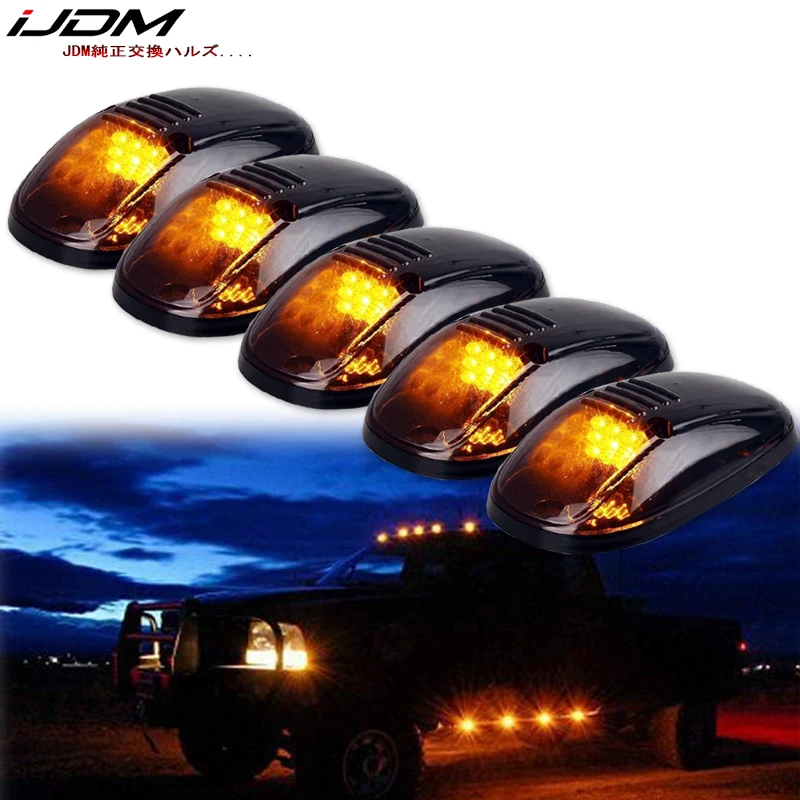 5Pcs Vehicle Car Cab Roof Running Marker Lights For Truck SUV 4x4 DC Off Road Set Bulb Lamp Car Styling 12V 24V Amber white