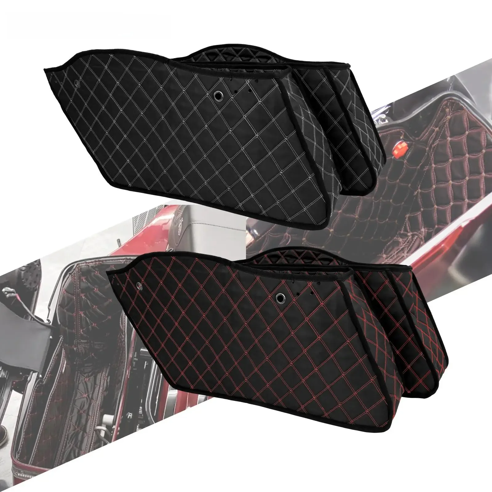 Motocykl sakwa wkładka dywan wkładka wątek rozszerzone torby dla Harley Touring Electra przemieszczanie się po ulicy Road King FLHX 1993-2013 — zdjęcie 2